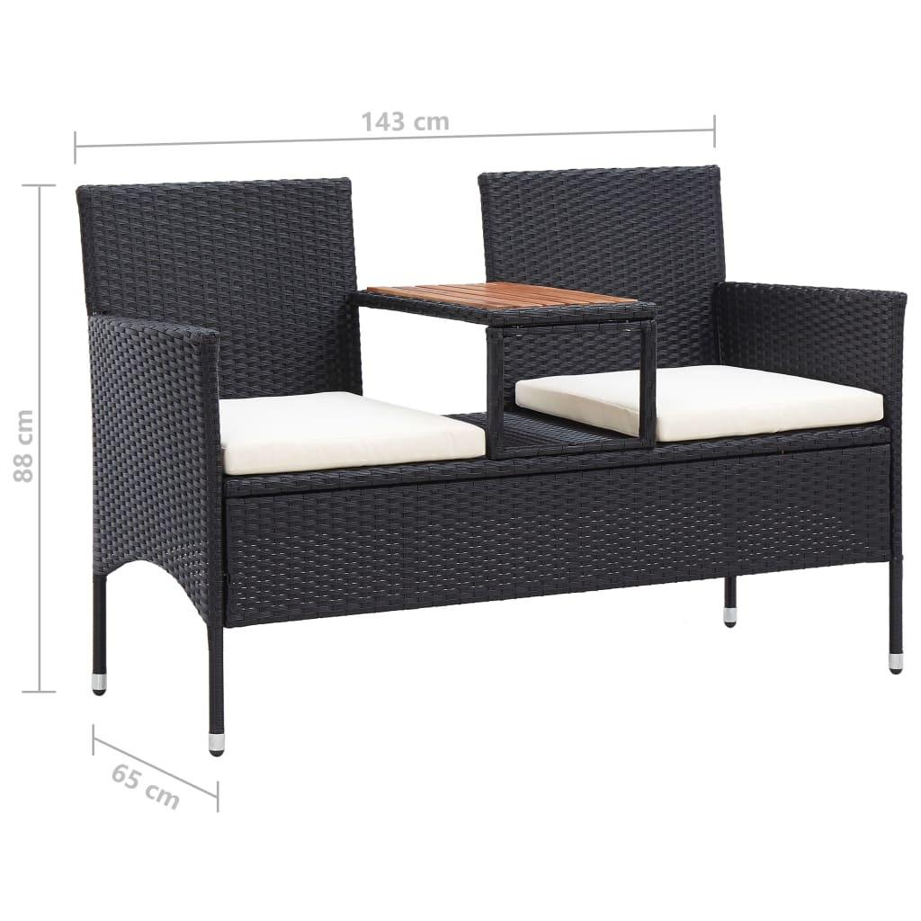 VidaXL Gartenbank poly-rattan  