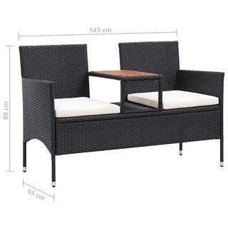 VidaXL Gartenbank poly-rattan  