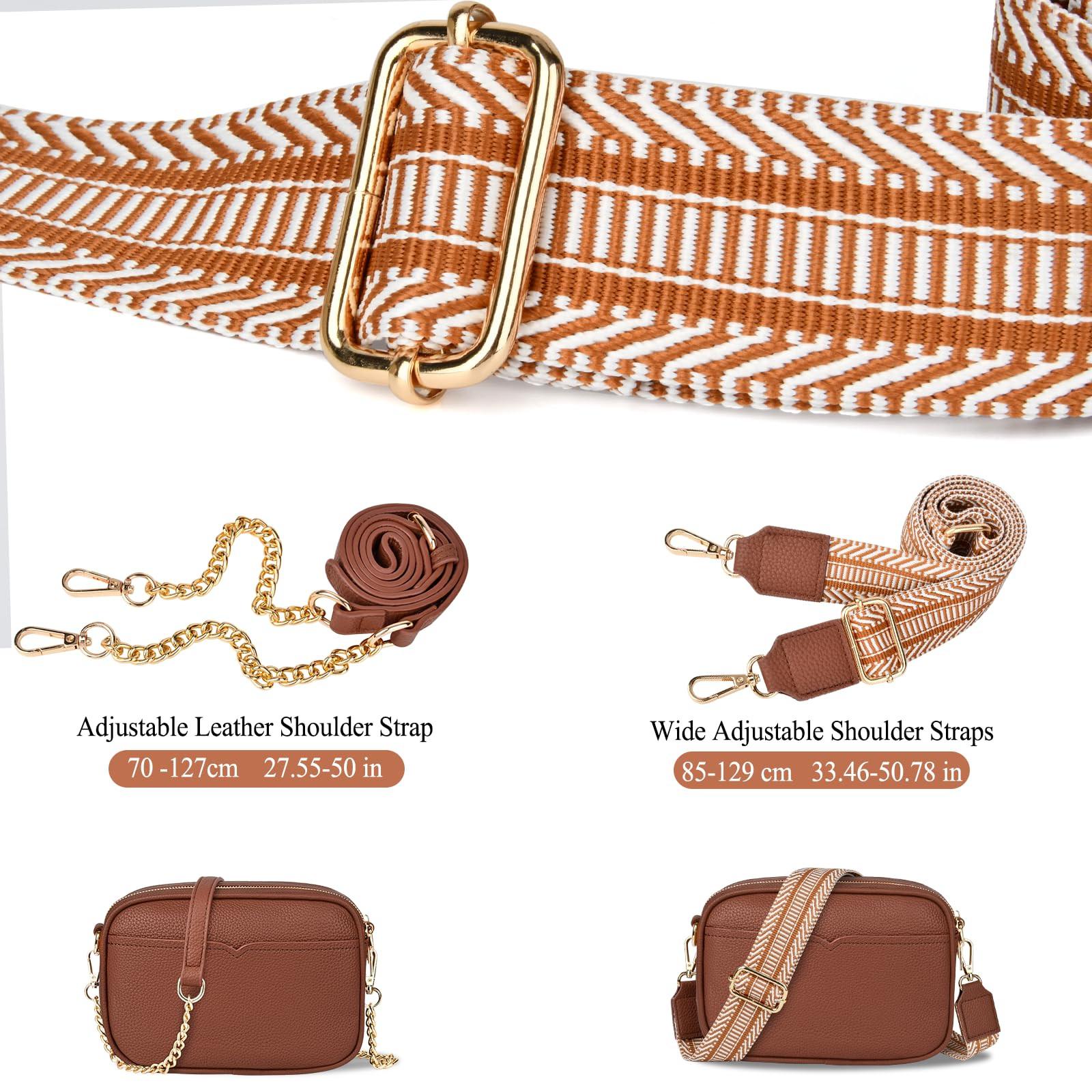 Only-bags.store Kleine Elegante Umhängetasche mit 2 Abnehmbaren Breiten Schulterriemen  