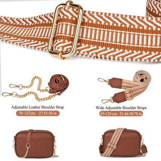 Only-bags.store Kleine Elegante Umhängetasche mit 2 Abnehmbaren Breiten Schulterriemen  