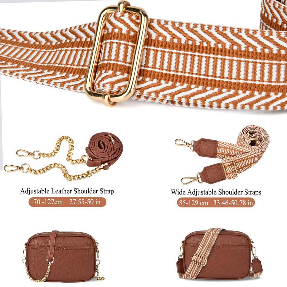 Only-bags.store Petit Sac Bandoulière Élégant avec 2 Larges Bretelles Amovibles  