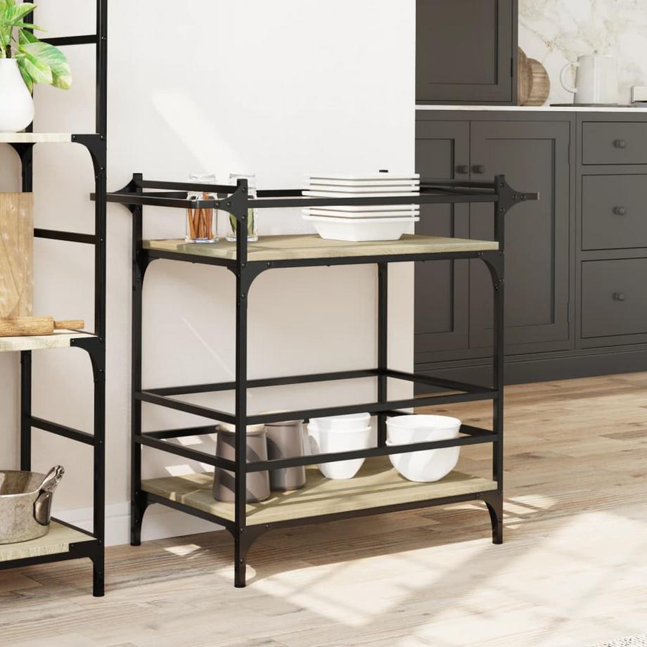 VidaXL carrello da cucina Legno multistrato  