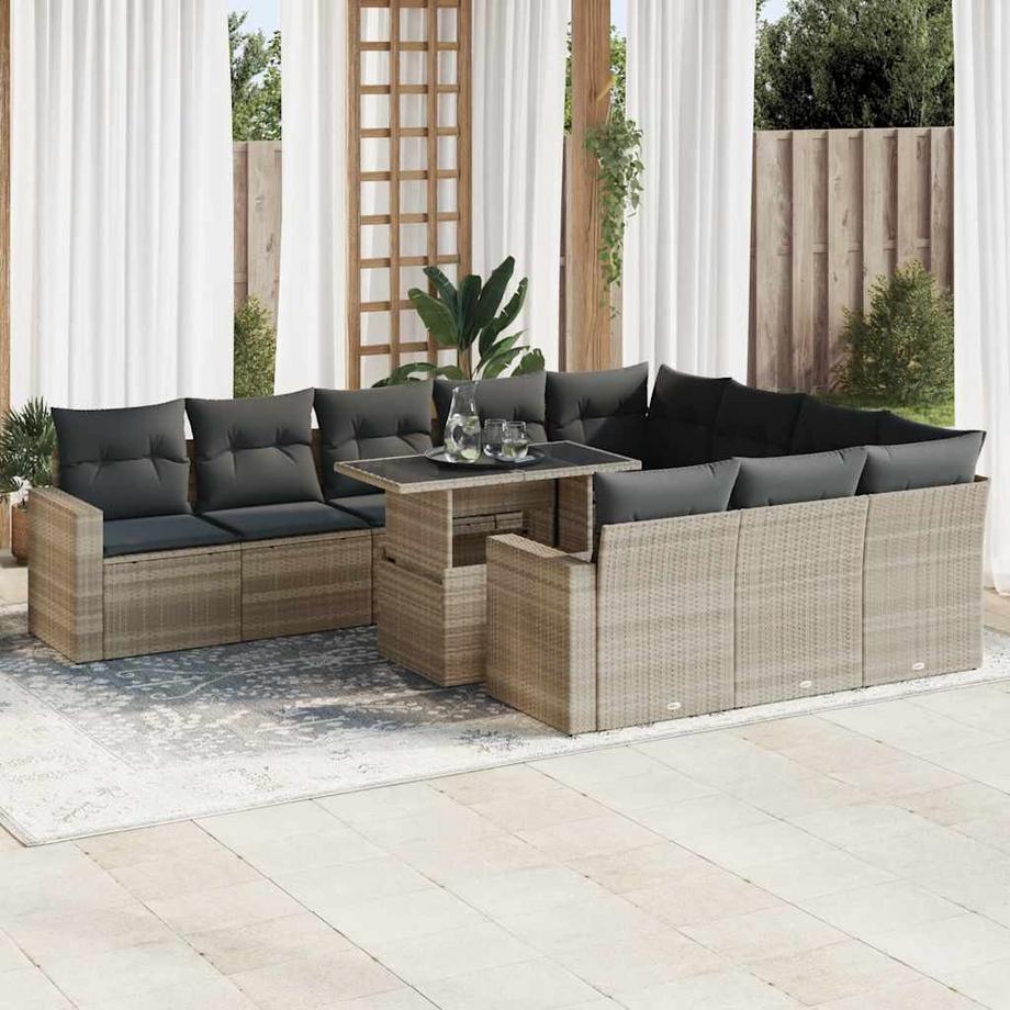 VidaXL set di divani da giardino Polirattan  