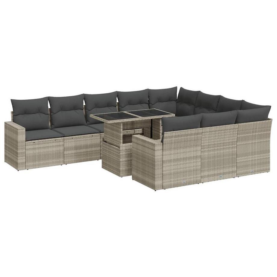 set di divani da giardino Polirattan