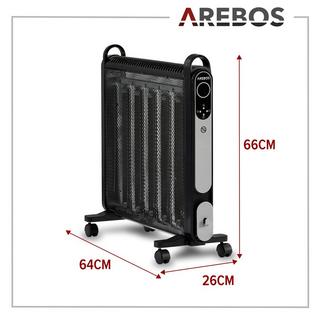 Arebos Convecteur mica 2000W Chauffage radiateur avec Télécommande LCD Écran  