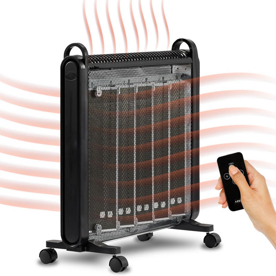 Riscaldatore Convettore Portatile 2000 W Riscaldatore Elettrico Nero