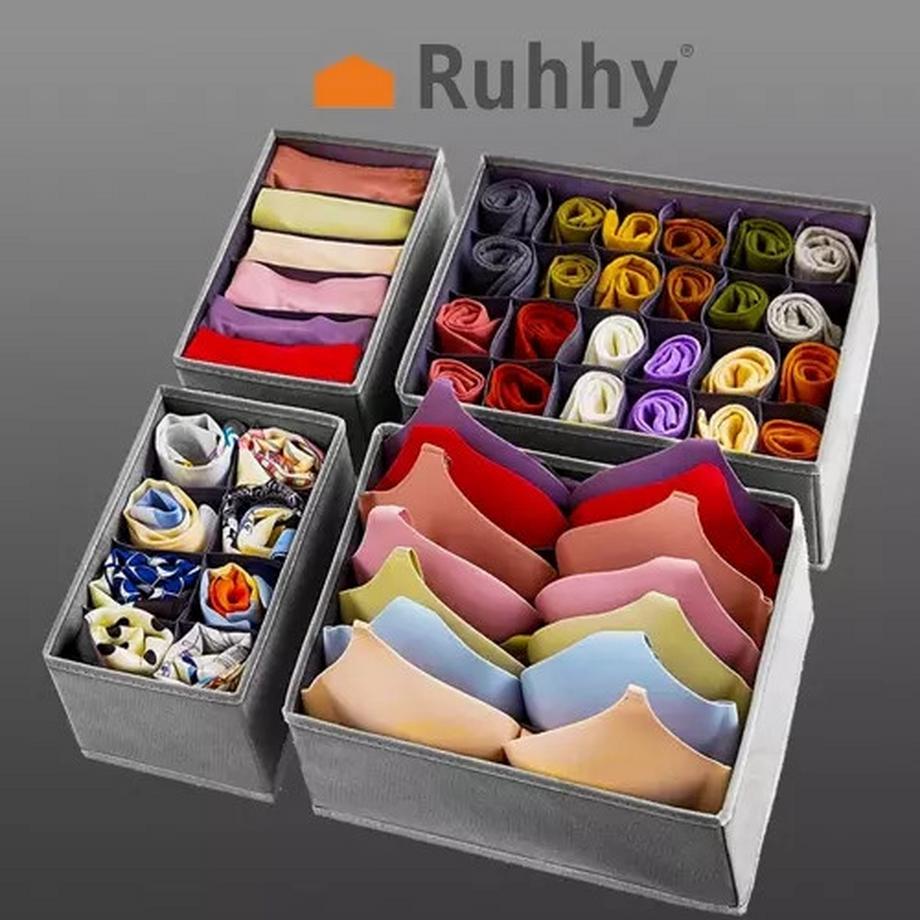 Ruhhy Organisateur de sous-vêtements - lot de 4 pièces. Ruhy 19914  