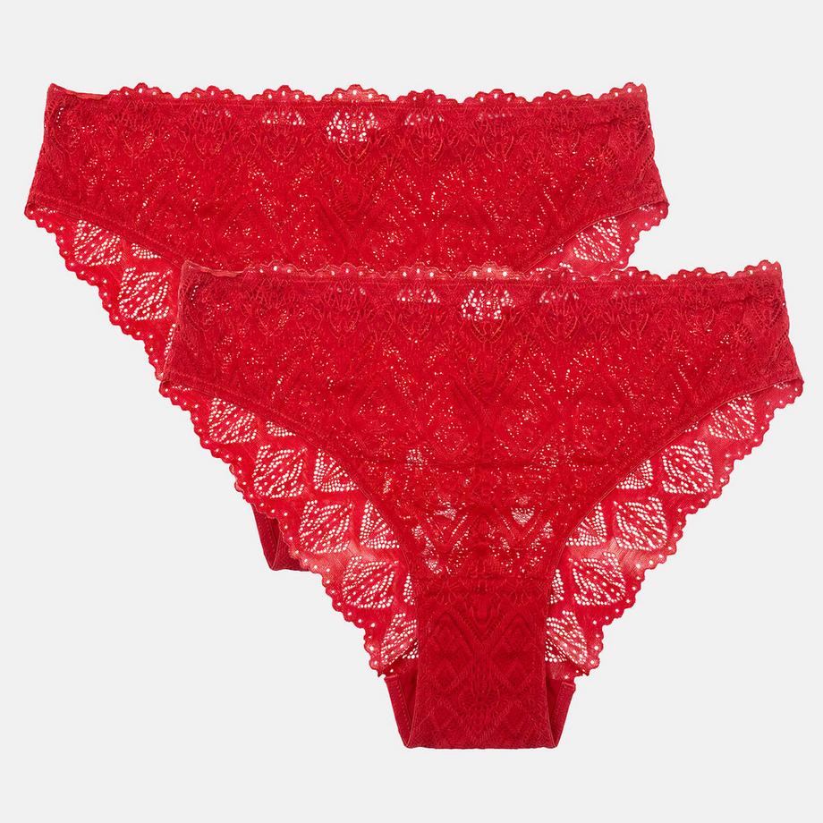 La Redoute Collections Lison Lot de 2 Culottes Tout Dentelle  