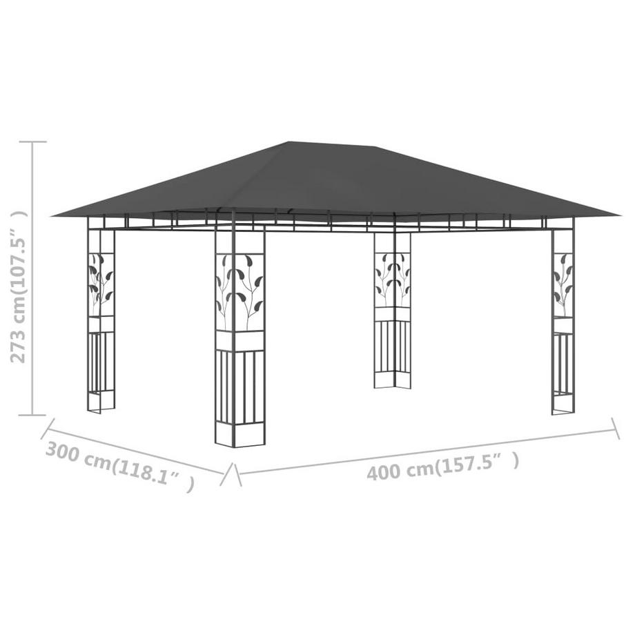 VidaXL gazebo Tessuto  