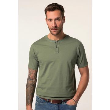 Maglia serafino con taglio speciale per l'addome, scollo a girocollo e mezze maniche, fino alla tg. 8XL