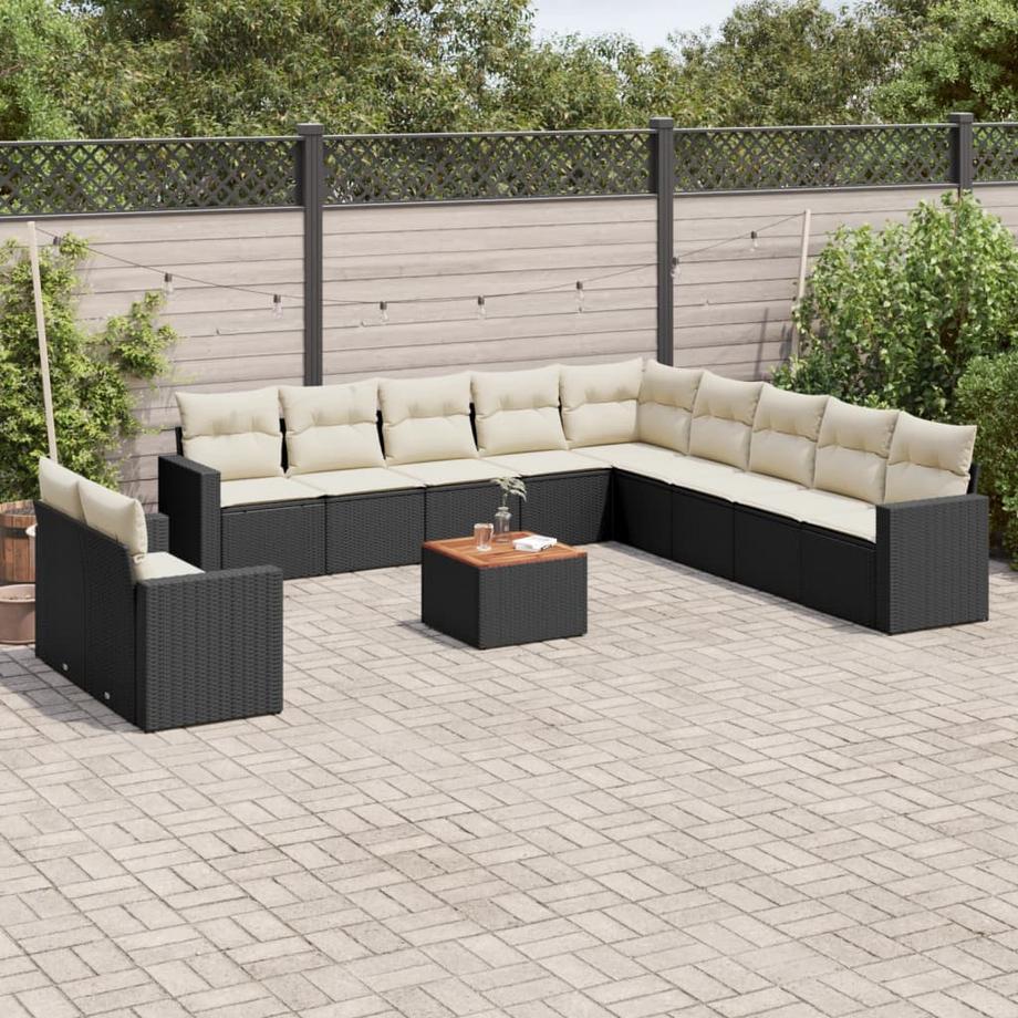 VidaXL set divano da giardino Polirattan  