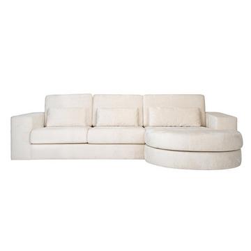 Ecksofa Felix Ottomane rechts weiss 300