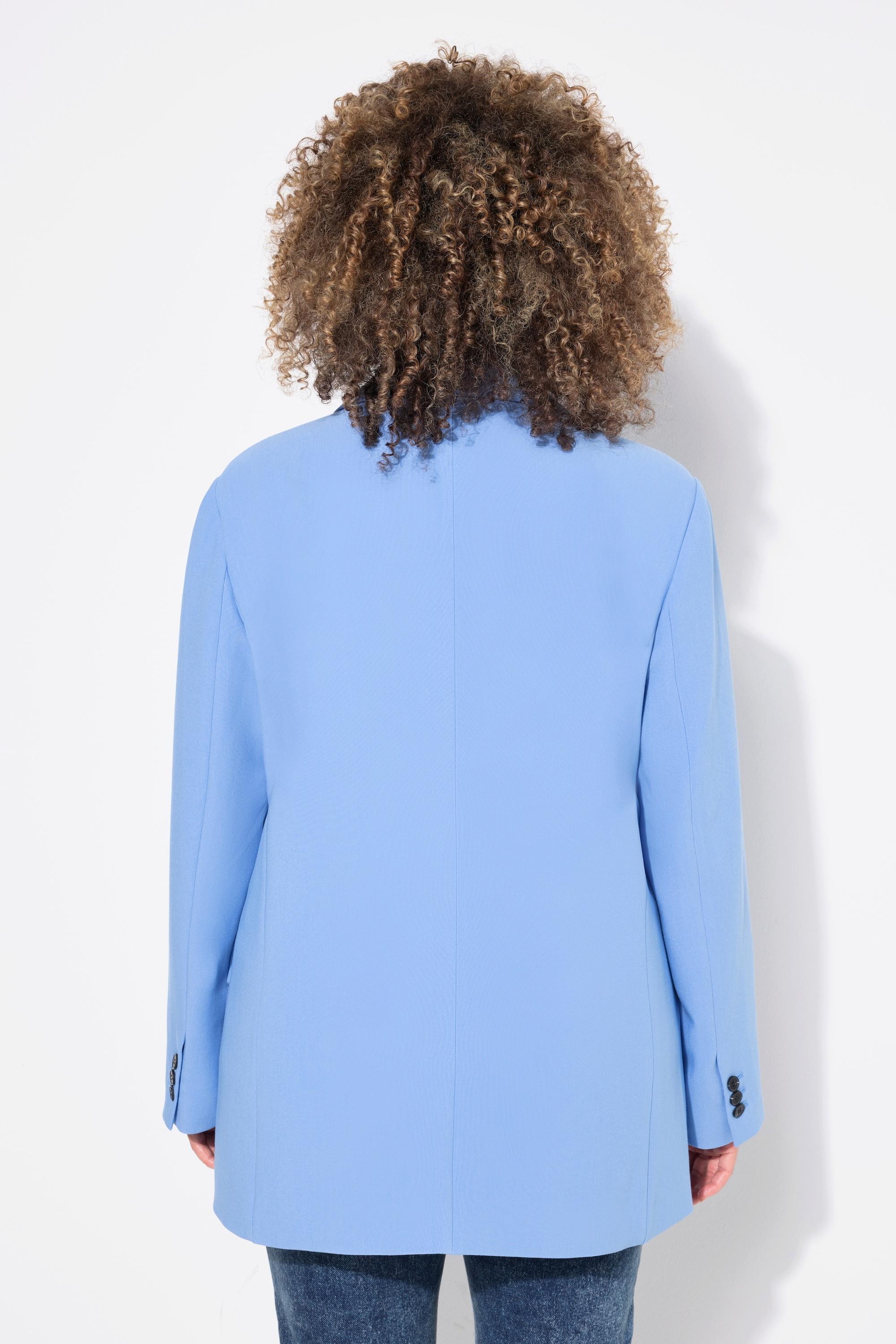 Ulla Popken Oversized Blazer Reverskragen Knopfverschluss  