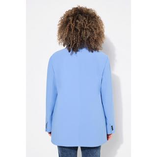 Ulla Popken Oversized Blazer Reverskragen Knopfverschluss  