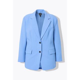 Ulla Popken Oversized Blazer Reverskragen Knopfverschluss  