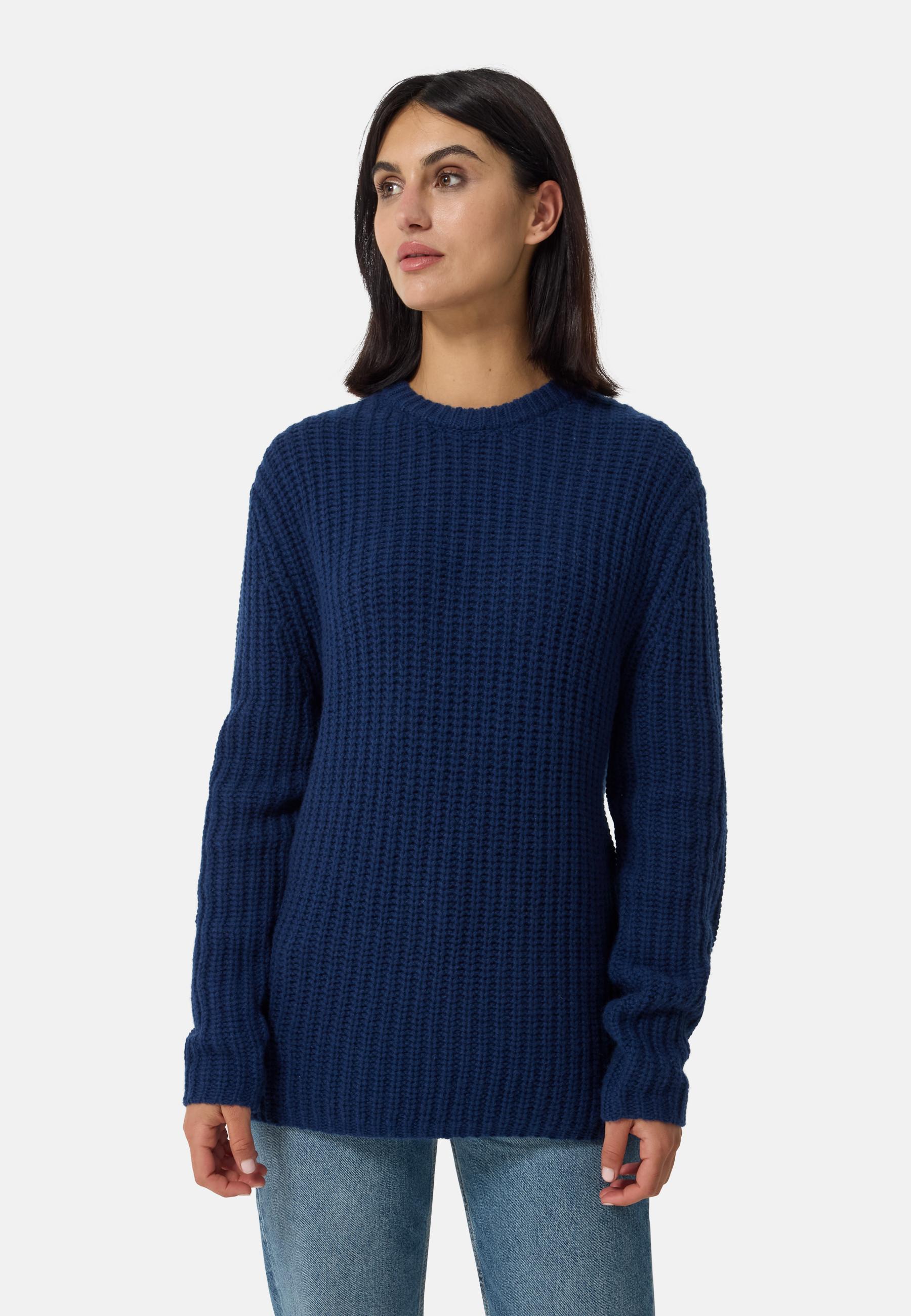 CASH-MERE.CH  Grobgestrickter Wolle Kaschmir Rundhals Pullover 