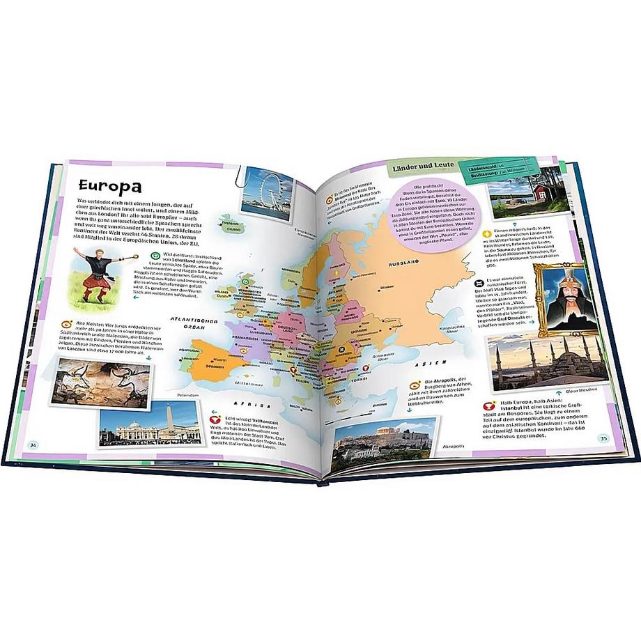 Der große Ravensburger Weltatlas für Kinder - Ideales Geschenk zur Einschulung- fremde Länder und Kulturen kennenlernen - Lernen - Reisen planen Schwendemann, Andrea; Windecker, Jochen (Illustrationen); Bitter, Ralf (Illustrationen) Gebundene Ausgabe 