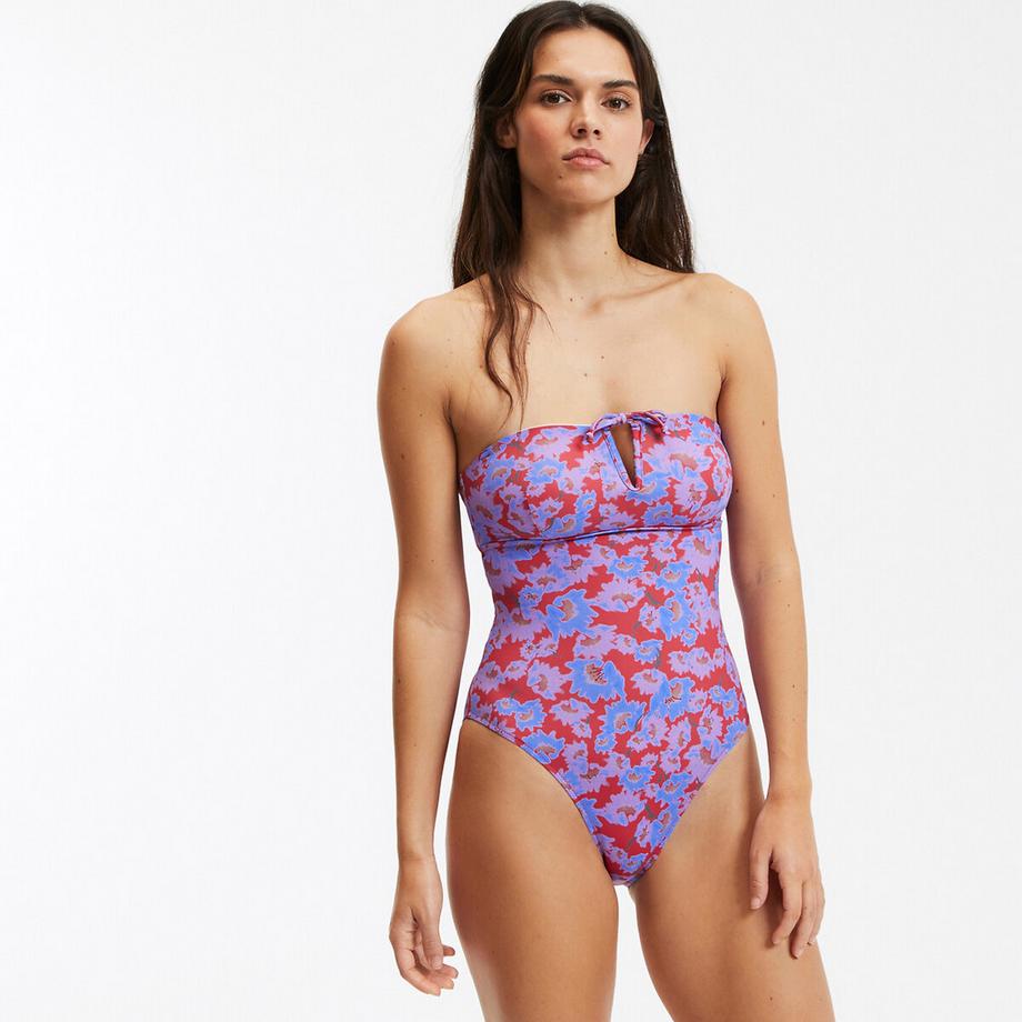 La Redoute Collections Maillot de bain bustier imprimé floral  
