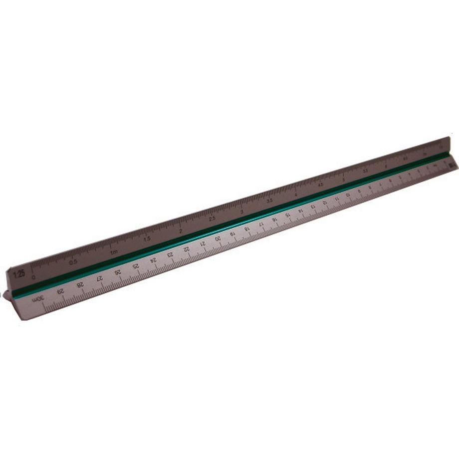 RUMOLD  RUMOLD Alu Dreikantmassstab 30cm 195/1/30 farbige Hohlkehlen 