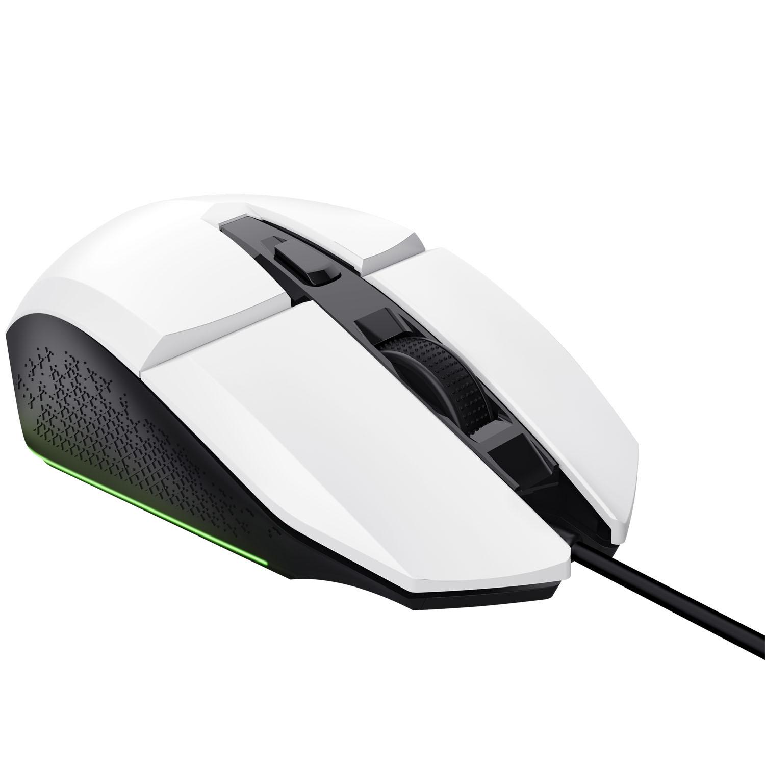 Trust  Souris de jeu lumineuse GXT 109W Felox Blanc 