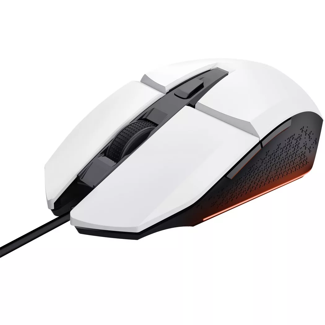 Trust GXT 109W Felox - Bedrade Gaming Muis - 6400 DPI - Verlichting - Wit