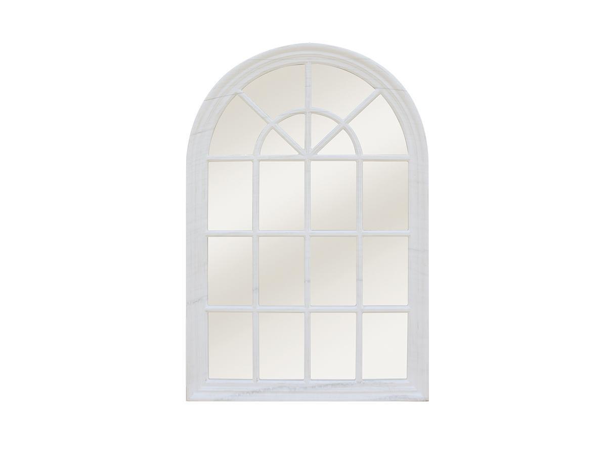 OZAIA Miroir fenêtre en bois de paulownia MONTESQUIEU effet vieilli  