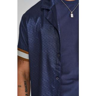 Sik Silk  Kurzarmhemd Resort Shirt in Navy 