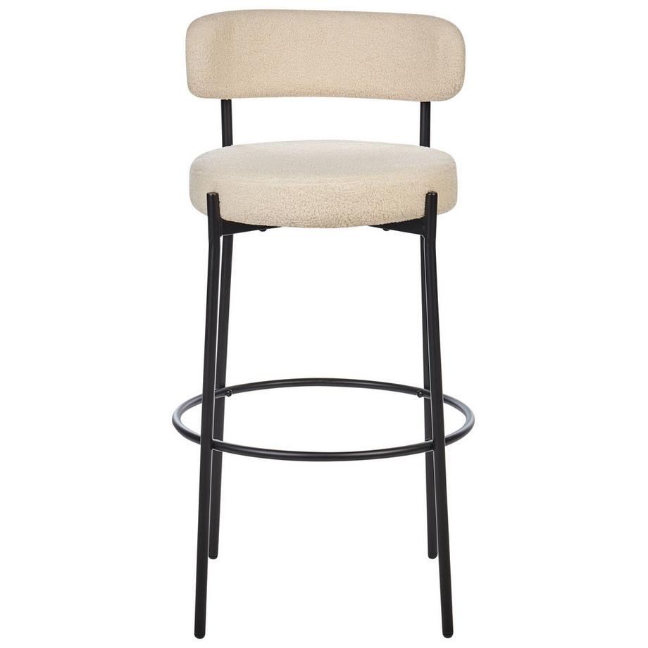 Beliani Set mit 2 Barstühlen aus Bouclé Minimalistisch ALLISON  