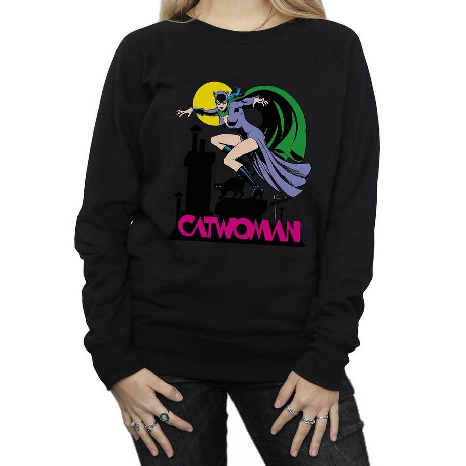 DC COMICS Catwoman Stampa Felpa Slim Fit  