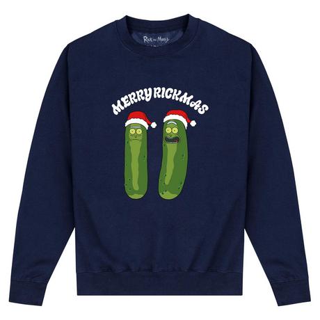 Rick And Morty Pickle Rick Merry Rickmas Weihnachtssweatshirt  