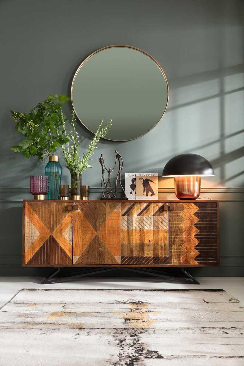 KARE Design Spiegel Curve Brass rund 100  