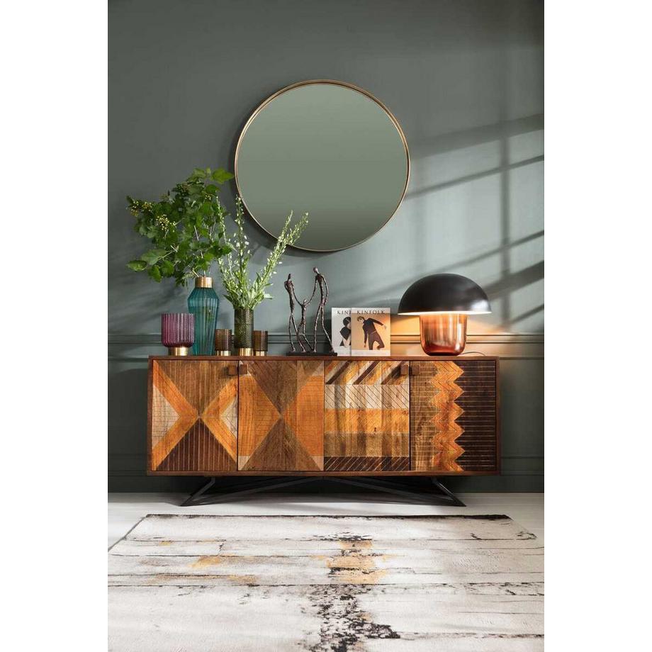 KARE Design Specchio Curve Ottone rotondo 100  