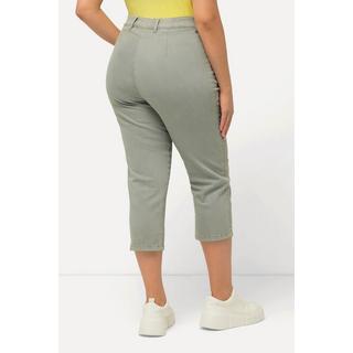 Ulla Popken  Pantaloni a 7/8 modello Mony in comodo tessuto elasticizzato con tasche con zip 