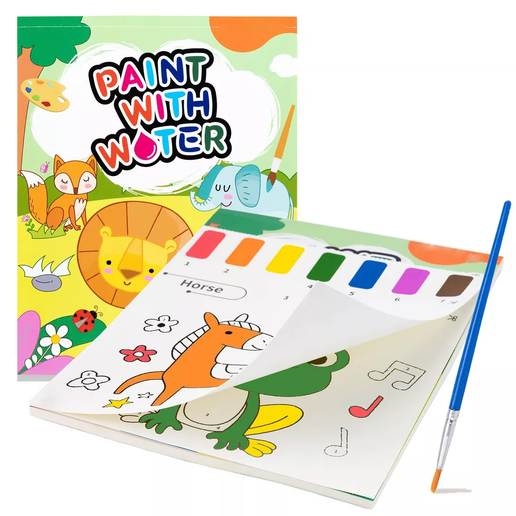 Activity-board - Malbuch mit Wasserfarben für Kleinkinder, Aquarellmalpapier für Kinder jeden Alters, Zauberbuch, One Size, Multicolor