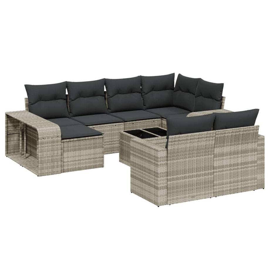 set divano da giardino Polirattan