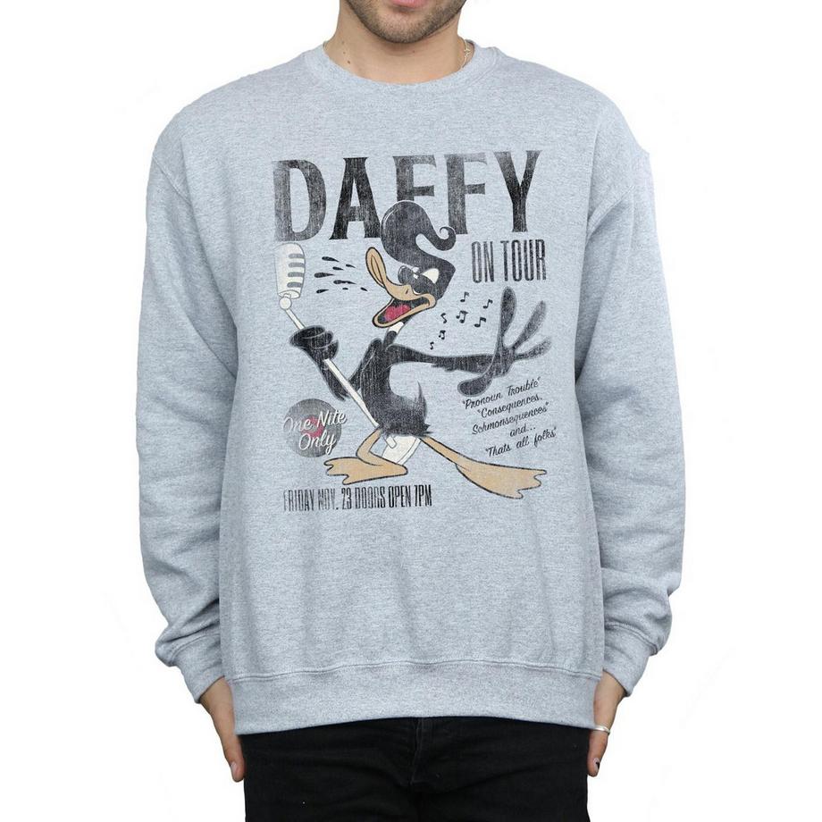 LOONEY TUNES Daffy Duck On Tour Rundhals-Sweatshirt  