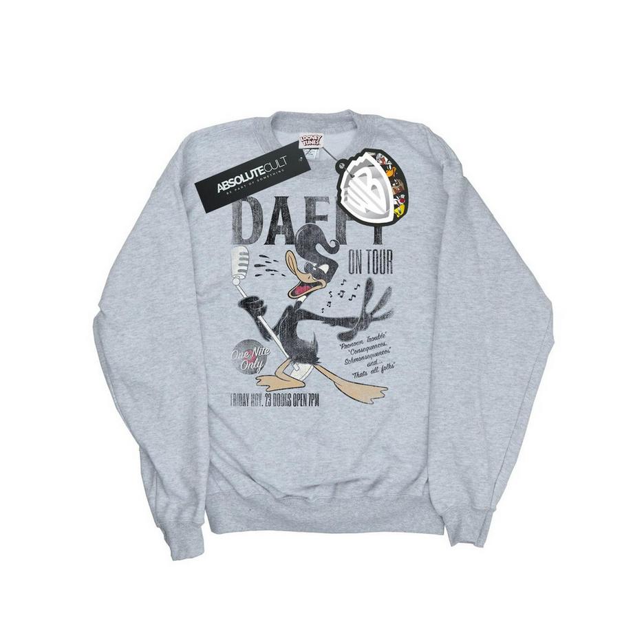 LOONEY TUNES Daffy Duck On Tour Rundhals-Sweatshirt  