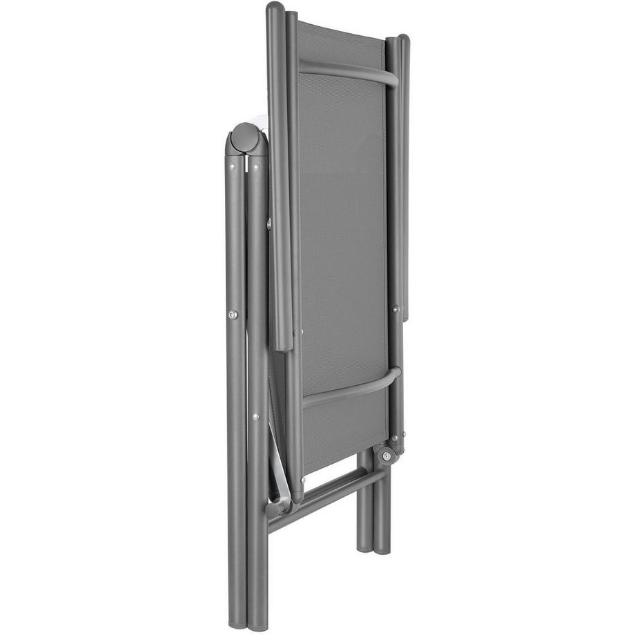Tectake Aluminium Gartenstühle 8er Set klappbar  