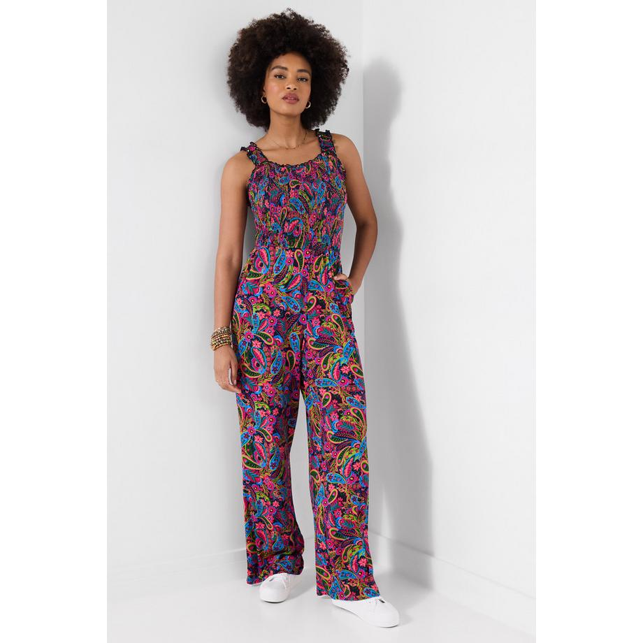 Joe Browns Tuta in Jersey con Stampa Paisley e Top Smockato  
