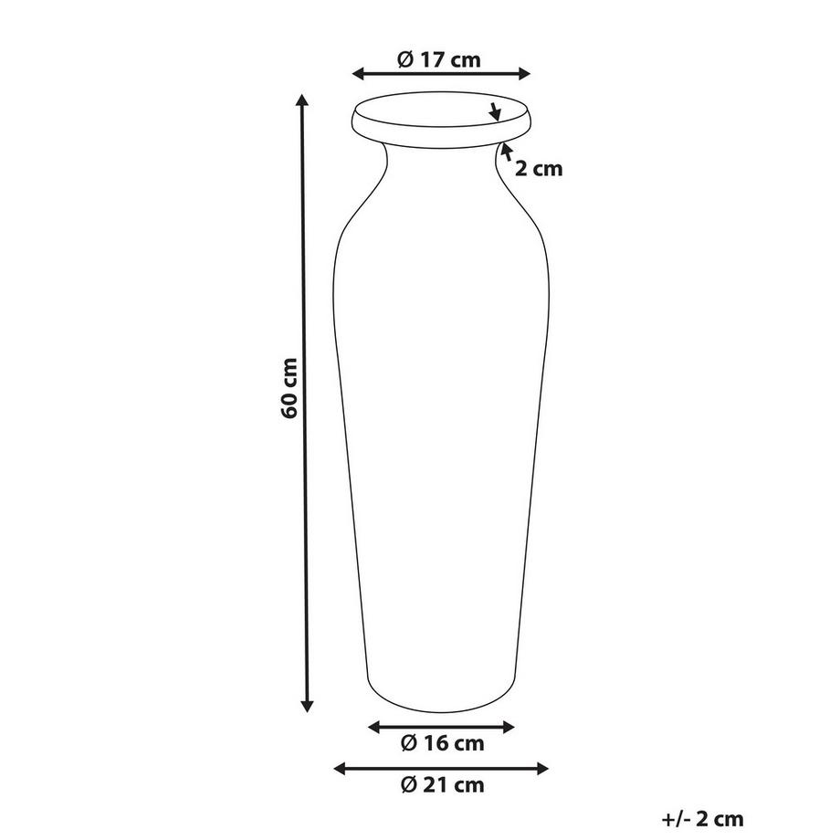 Beliani Vase décoratif en Terre cuite Traditionnel MUAR  