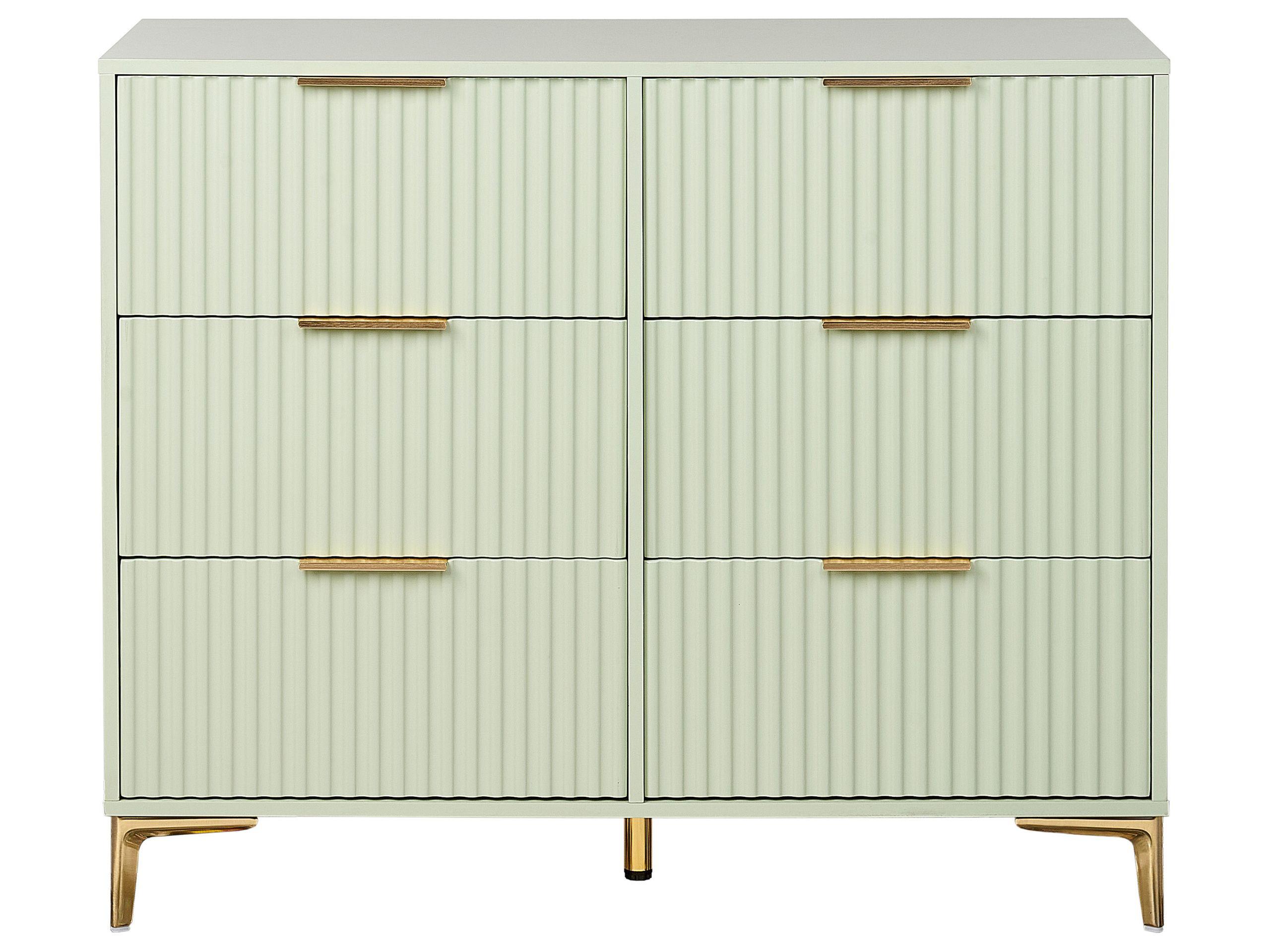 Beliani Commode à 6 tiroirs en MDF Moderne WALCOTT  