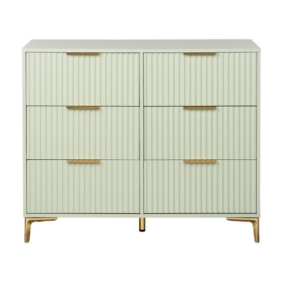 Beliani Cassettiera a 6 cassetti en Fibra a media densità (MDF) Moderno WALCOTT  