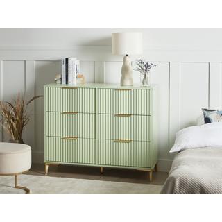 Beliani Commode à 6 tiroirs en MDF Moderne WALCOTT  