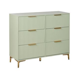 Beliani Commode à 6 tiroirs en MDF Moderne WALCOTT  