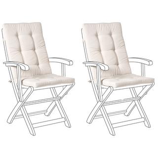 Beliani Set di 2 cuscini Schiena/Seduta en Poliestere Moderno MAUI PREMIUM  