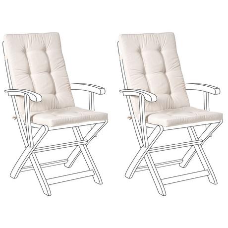 Beliani Set di 2 cuscini Schiena/Seduta en Poliestere Moderno MAUI PREMIUM  