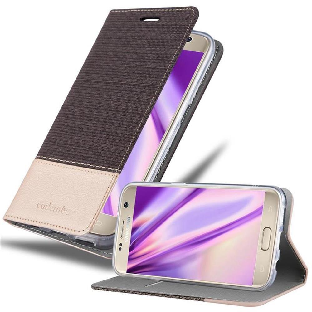 Cadorabo  Housse compatible avec Samsung Galaxy S7 - Coque de protection avec fermeture magnétique, fonction de support et compartiment pour carte 
