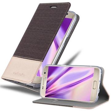 Housse compatible avec Samsung Galaxy S7 - Coque de protection avec fermeture magnétique, fonction de support et compartiment pour carte