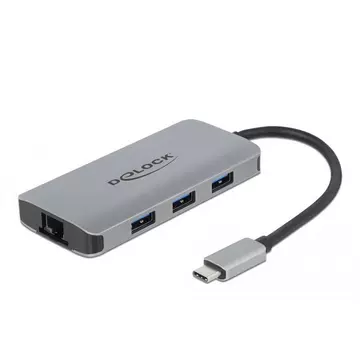 63252 Notebook-Dockingstation & Portreplikator Kabelgebunden USB 3.2 Gen 1 (3.1 Gen 1) Type-C Grau