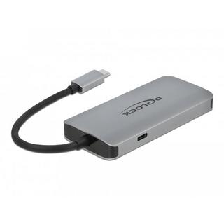 DeLock  63252 Notebook-Dockingstation & Portreplikator Kabelgebunden USB 3.2 Gen 1 (3.1 Gen 1) Type-C Grau 